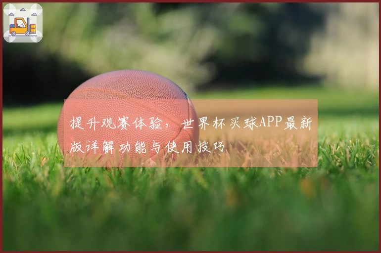 提升观赛体验，世界杯买球APP最新版详解功能与使用技巧